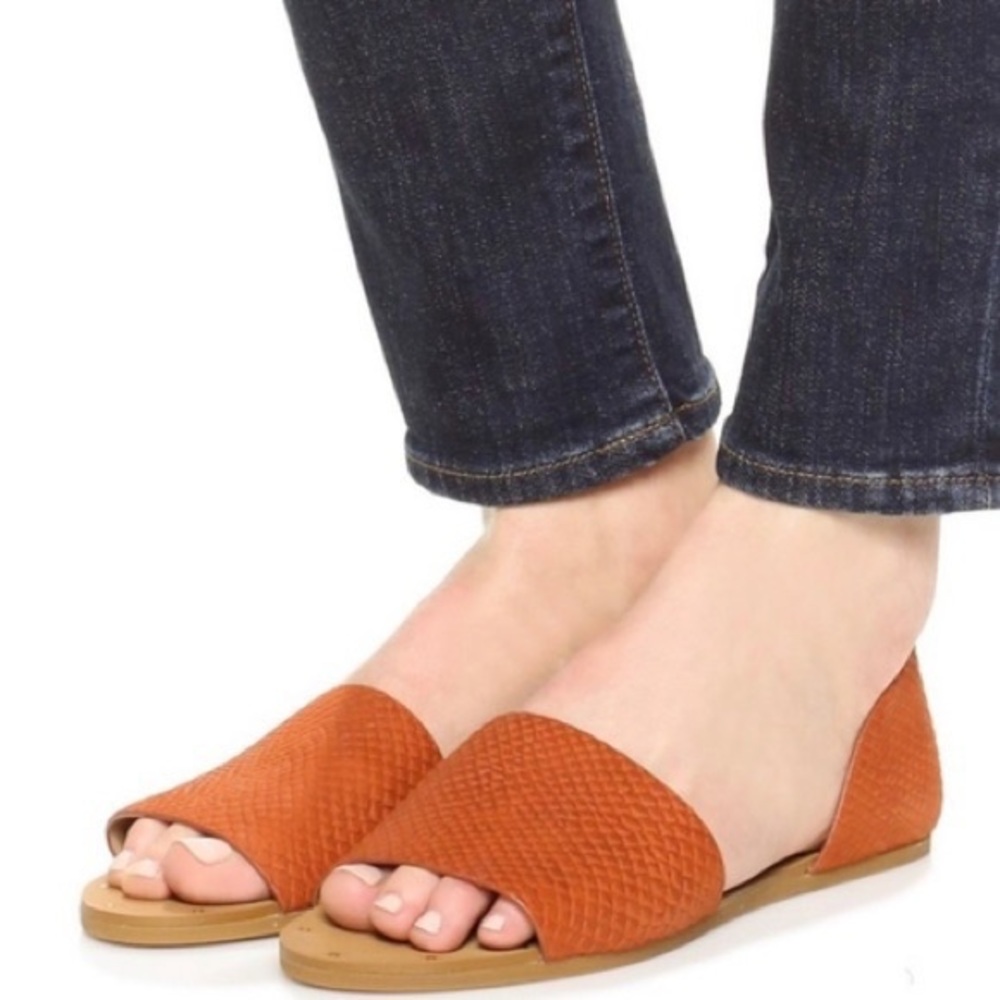 madewell snakeskin Thea sandals 7.5 in Lava Rock